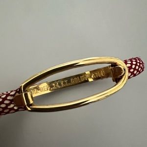 24K Gold Plated and Cotton Bracelet